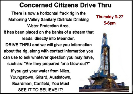 Mahoning County, Ohio, Fracking Rig Drive-through Held By Concerned Citizens of Mahoning Watershed